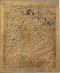 Mc Alester Oklahoma Historical topographic map, 1:125000 scale, 30 X 30 Minute, Year 1909