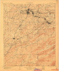 Mc Alester Oklahoma Historical topographic map, 1:125000 scale, 30 X 30 Minute, Year 1909