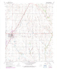 Medford Oklahoma Historical topographic map, 1:24000 scale, 7.5 X 7.5 Minute, Year 1968