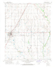 Medford Oklahoma Historical topographic map, 1:24000 scale, 7.5 X 7.5 Minute, Year 1968