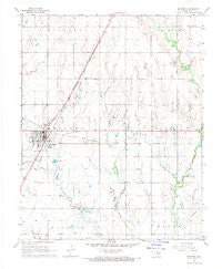Medford Oklahoma Historical topographic map, 1:24000 scale, 7.5 X 7.5 Minute, Year 1968