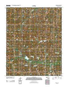 Meeker Oklahoma Historical topographic map, 1:24000 scale, 7.5 X 7.5 Minute, Year 2012