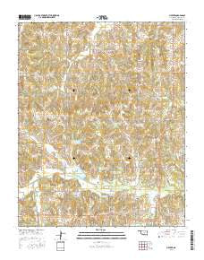 Meeker Oklahoma Current topographic map, 1:24000 scale, 7.5 X 7.5 Minute, Year 2016