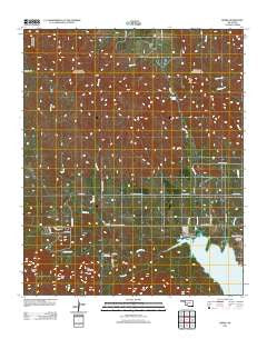 Meers Oklahoma Historical topographic map, 1:24000 scale, 7.5 X 7.5 Minute, Year 2012