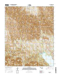 Meers Oklahoma Current topographic map, 1:24000 scale, 7.5 X 7.5 Minute, Year 2016
