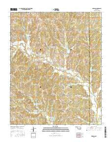 Meridian Oklahoma Current topographic map, 1:24000 scale, 7.5 X 7.5 Minute, Year 2016