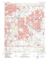 Midwest City Oklahoma Historical topographic map, 1:24000 scale, 7.5 X 7.5 Minute, Year 1986