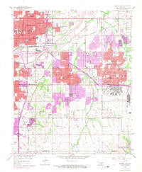 Midwest City Oklahoma Historical topographic map, 1:24000 scale, 7.5 X 7.5 Minute, Year 1956