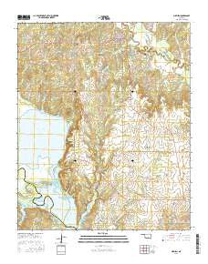 Milburn Oklahoma Current topographic map, 1:24000 scale, 7.5 X 7.5 Minute, Year 2016