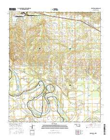 Millerton Oklahoma Current topographic map, 1:24000 scale, 7.5 X 7.5 Minute, Year 2016