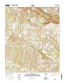 Milo Oklahoma Current topographic map, 1:24000 scale, 7.5 X 7.5 Minute, Year 2016