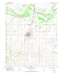 Minco Oklahoma Historical topographic map, 1:24000 scale, 7.5 X 7.5 Minute, Year 1966