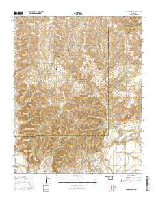 Minnow Creek Oklahoma Current topographic map, 1:24000 scale, 7.5 X 7.5 Minute, Year 2016