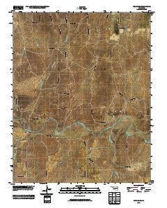 Mocane SE Oklahoma Historical topographic map, 1:24000 scale, 7.5 X 7.5 Minute, Year 2010