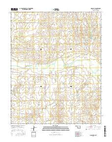 Mocane SW Oklahoma Current topographic map, 1:24000 scale, 7.5 X 7.5 Minute, Year 2016