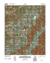 Moodys Oklahoma Historical topographic map, 1:24000 scale, 7.5 X 7.5 Minute, Year 2012
