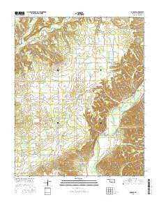 Moodys Oklahoma Current topographic map, 1:24000 scale, 7.5 X 7.5 Minute, Year 2016