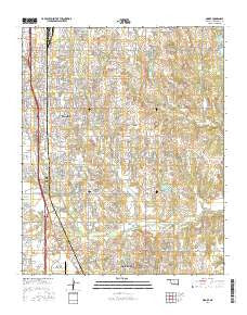 Moore Oklahoma Current topographic map, 1:24000 scale, 7.5 X 7.5 Minute, Year 2016