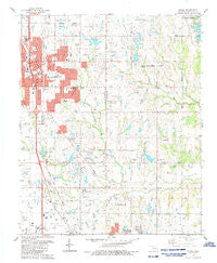 Moore Oklahoma Historical topographic map, 1:24000 scale, 7.5 X 7.5 Minute, Year 1986