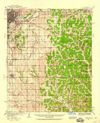 Moore Oklahoma Historical topographic map, 1:62500 scale, 15 X 15 Minute, Year 1934