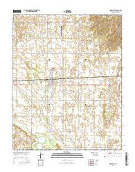 Mooreland Oklahoma Current topographic map, 1:24000 scale, 7.5 X 7.5 Minute, Year 2016