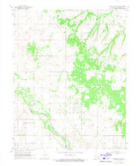 Mooreland SE Oklahoma Historical topographic map, 1:24000 scale, 7.5 X 7.5 Minute, Year 1969