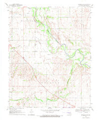 Mooreland SW Oklahoma Historical topographic map, 1:24000 scale, 7.5 X 7.5 Minute, Year 1969