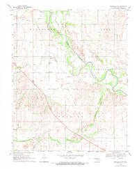 Mooreland SW Oklahoma Historical topographic map, 1:24000 scale, 7.5 X 7.5 Minute, Year 1969