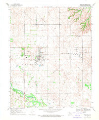 Mooreland Oklahoma Historical topographic map, 1:24000 scale, 7.5 X 7.5 Minute, Year 1969