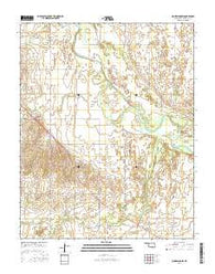Mooreland SW Oklahoma Current topographic map, 1:24000 scale, 7.5 X 7.5 Minute, Year 2016