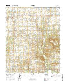 Morris Oklahoma Current topographic map, 1:24000 scale, 7.5 X 7.5 Minute, Year 2016
