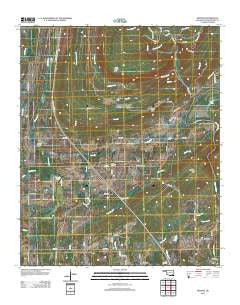 Moyers Oklahoma Historical topographic map, 1:24000 scale, 7.5 X 7.5 Minute, Year 2012
