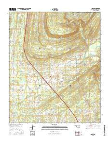 Moyers Oklahoma Current topographic map, 1:24000 scale, 7.5 X 7.5 Minute, Year 2016