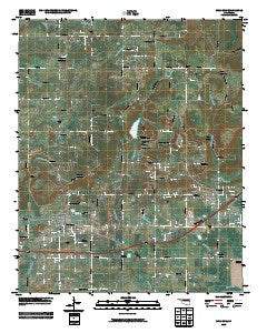 Muldrow Oklahoma Historical topographic map, 1:24000 scale, 7.5 X 7.5 Minute, Year 2010