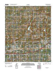 Muldrow Oklahoma Historical topographic map, 1:24000 scale, 7.5 X 7.5 Minute, Year 2012