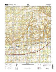 Muldrow Oklahoma Current topographic map, 1:24000 scale, 7.5 X 7.5 Minute, Year 2016