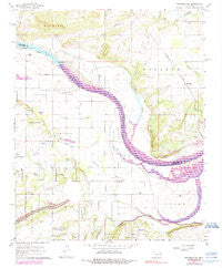 Muldrow SW Oklahoma Historical topographic map, 1:24000 scale, 7.5 X 7.5 Minute, Year 1966