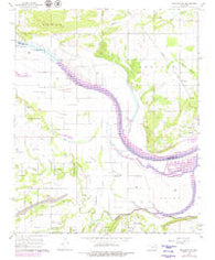 Muldrow SW Oklahoma Historical topographic map, 1:24000 scale, 7.5 X 7.5 Minute, Year 1966