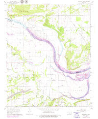 Muldrow SW Oklahoma Historical topographic map, 1:24000 scale, 7.5 X 7.5 Minute, Year 1966