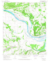 Muldrow SW Oklahoma Historical topographic map, 1:24000 scale, 7.5 X 7.5 Minute, Year 1966