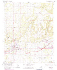 Muldrow Oklahoma Historical topographic map, 1:24000 scale, 7.5 X 7.5 Minute, Year 1966