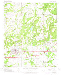 Muldrow Oklahoma Historical topographic map, 1:24000 scale, 7.5 X 7.5 Minute, Year 1966