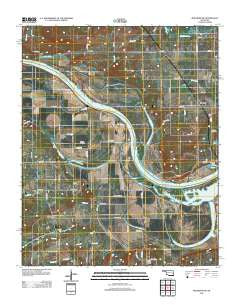 Muldrow SW Oklahoma Historical topographic map, 1:24000 scale, 7.5 X 7.5 Minute, Year 2012