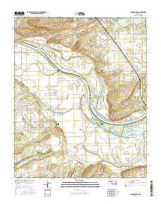 Muldrow SW Oklahoma Current topographic map, 1:24000 scale, 7.5 X 7.5 Minute, Year 2016
