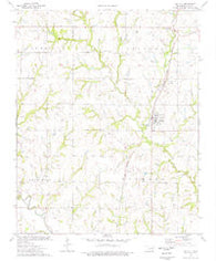 Mulhall Oklahoma Historical topographic map, 1:24000 scale, 7.5 X 7.5 Minute, Year 1974