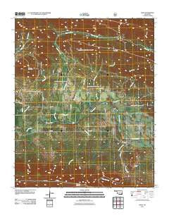 Muse Oklahoma Historical topographic map, 1:24000 scale, 7.5 X 7.5 Minute, Year 2011