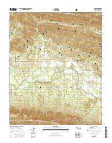 Muse Oklahoma Current topographic map, 1:24000 scale, 7.5 X 7.5 Minute, Year 2016