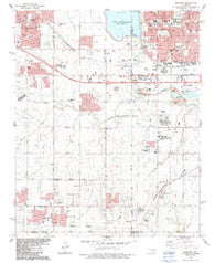 Mustang Oklahoma Historical topographic map, 1:24000 scale, 7.5 X 7.5 Minute, Year 1986