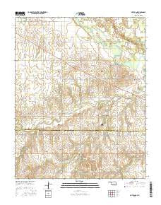 Mutual NE Oklahoma Current topographic map, 1:24000 scale, 7.5 X 7.5 Minute, Year 2016