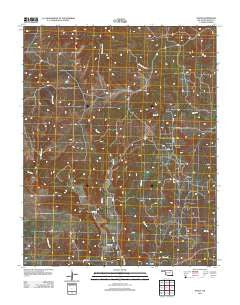 Nanos Oklahoma Historical topographic map, 1:24000 scale, 7.5 X 7.5 Minute, Year 2012